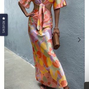 Runaway the label - silky midi dress - sage - new with tags!